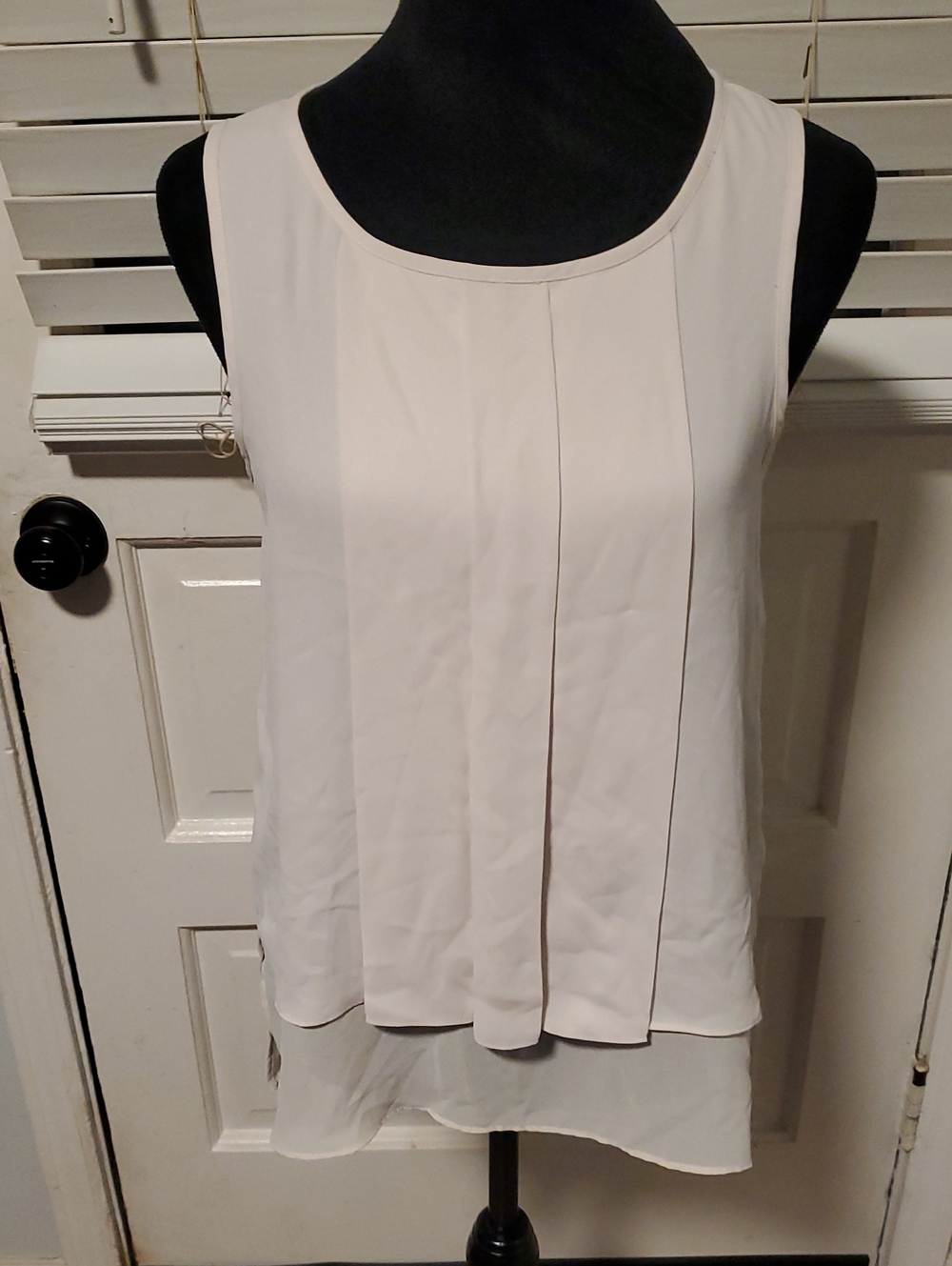 HD in Paris Soft White Pleated Layered Camisole